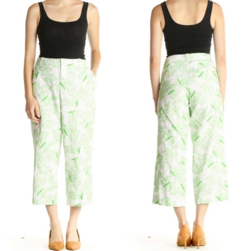 Lilly Pulitzer Pink Label Butterfly Cropped Capri Pants 8